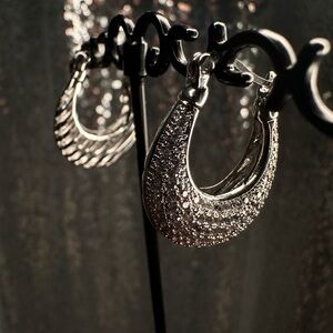 Elegant Silver Hoop Earrings